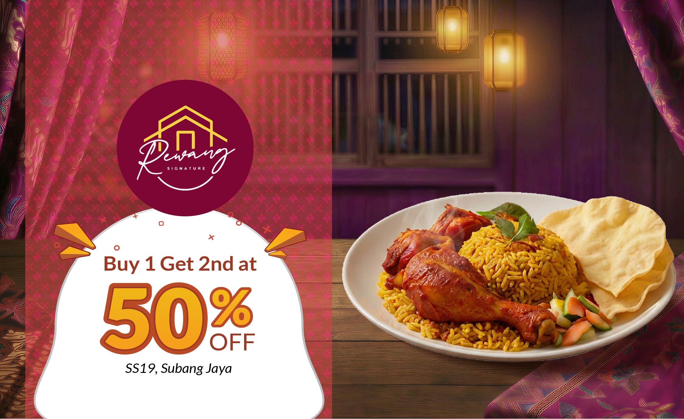 Rewang buy 1 get 2nd at 50_ Header size voucher-13